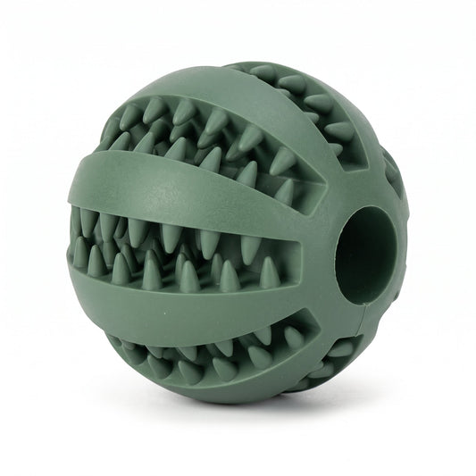 Interactive Natural Rubber Treat-Dispensing Ball