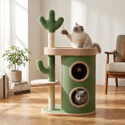 Modern Cactus Multi-Level Cat Tree & Condo